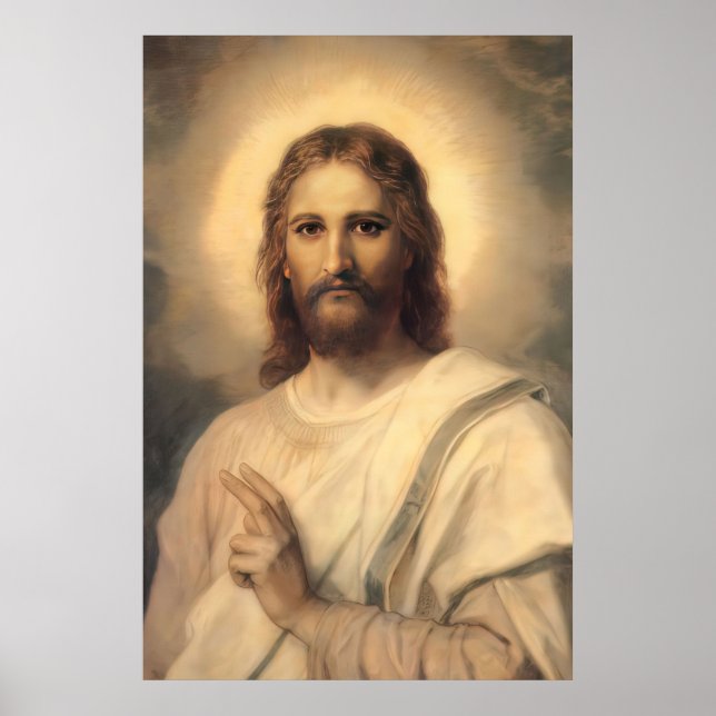 Poster Jésus-Christ Bénédiction de H. Hofmann (Devant)