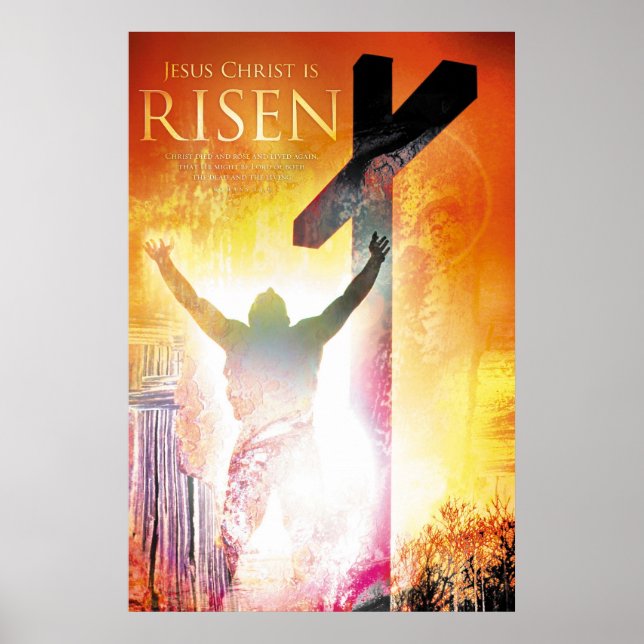 Poster JÉSUS CHRIST chrétien, religieux, verset de la Bib (Devant)