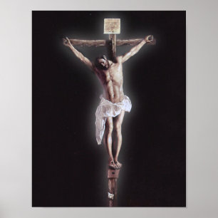Poster Jésus Christ Crucifié image de dévotion