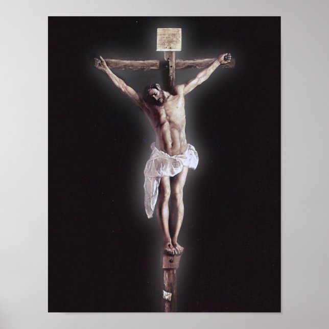 Poster Jésus Christ Crucifié image de dévotion (Devant)