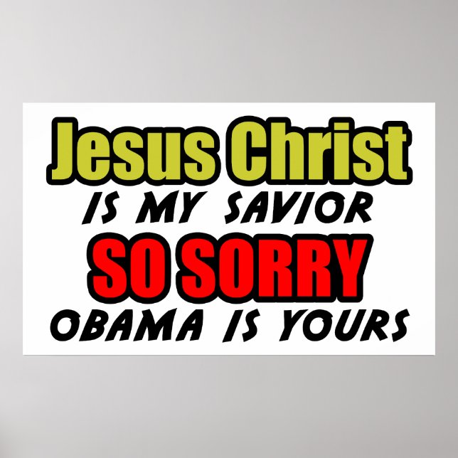 Poster Jésus Christ est mon sauveur (Devant)