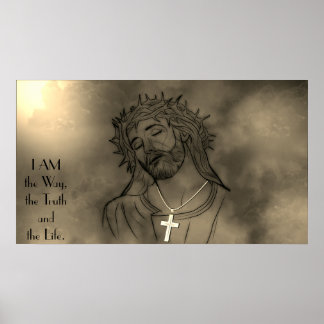 Poster Jésus Christ- Je suis le chemin, la vérité, la vie