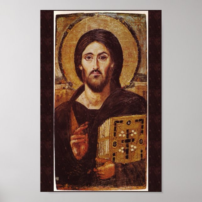Poster Jesus Christ Pantocrate Christian Icon Imprimer (Devant)