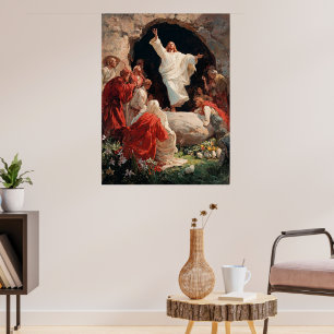 Poster Jésus-Christ ressuscitant du tombeau,