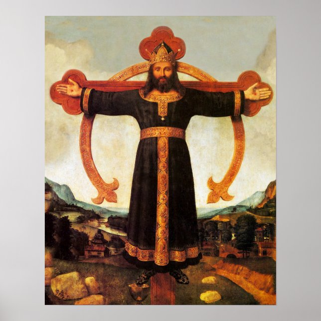 Poster Jesus Christ Roi Volto Santo Imprimer l'affiche (Devant)