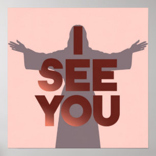 Poster Jésus-Christ vous regarde, Jésus je te vois
