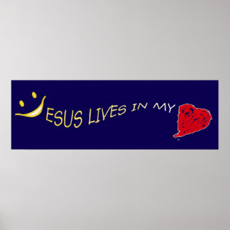 Poster Jésus dans mon coeur Collection d'affiches