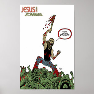Poster Jésus déteste Zombies "Amen" Imprimer