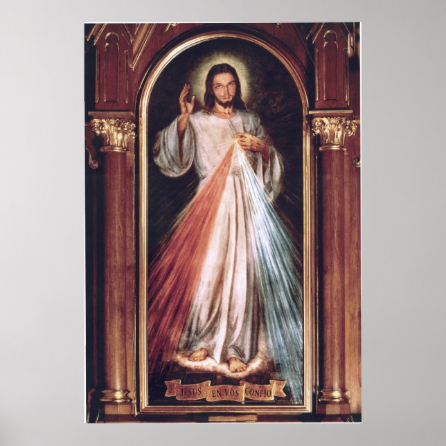 Poster Jésus Divine Miscy Jezu ufam Tobie Barmherzigkeit (Devant)