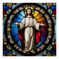 Jésus en vitrail