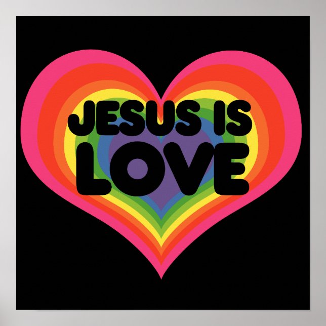 Poster Jésus est amour (Devant)