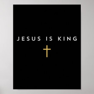 Poster Jésus est la Croix du Roi Foi chrétienne mince Jés