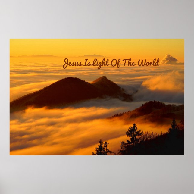Poster "Jésus Est La Lumière Du Monde" (Devant)