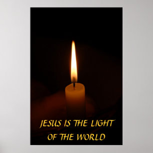 Poster JÉSUS EST LA LUMIÈRE DU MONDE... Poste religieux