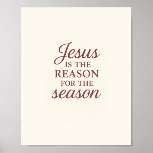 Poster Jésus est la raison de la saison – Citation de foi