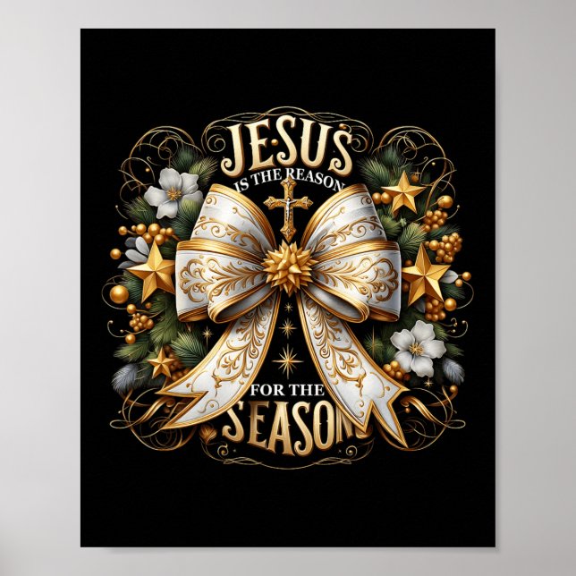 Poster Jésus Est La Raison De La Saison Noël Jésus (Devant)