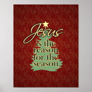 Poster Jésus est la raison de Noël chrétien