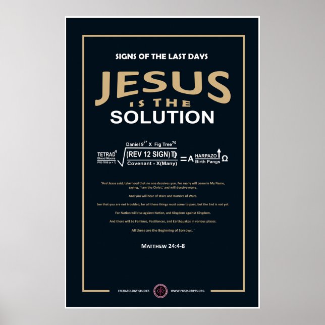 Poster Jésus est la solution (Devant)
