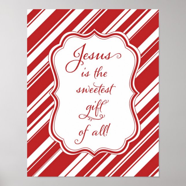 Poster Jésus est le plus beau cadeau de toutes les affich (Devant)