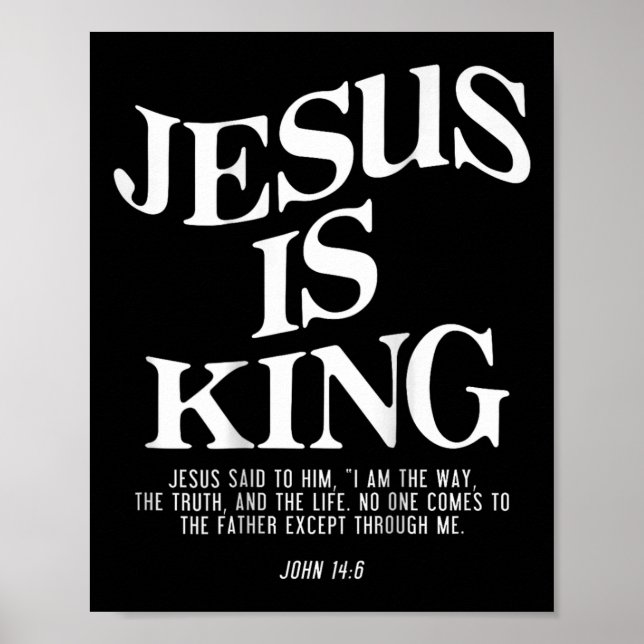 Poster Jésus est le roi Jésus Jean 146 Costume chrétien ( (Devant)