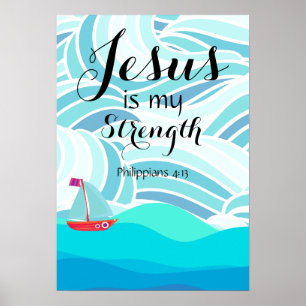 Poster Jésus est ma force