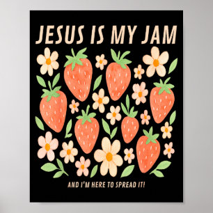 Poster Jésus Est Mon Jam Tee Drôle Foi Chrétienne