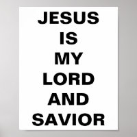 Poster "Jésus Est Mon Seigneur Et Mon Sauveur"