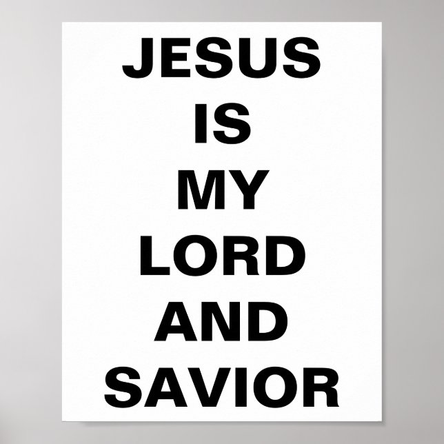 Poster "Jésus Est Mon Seigneur Et Mon Sauveur" (Devant)