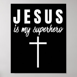 Poster Jésus Est Mon Superhero Funny Vbs Camp Christian S