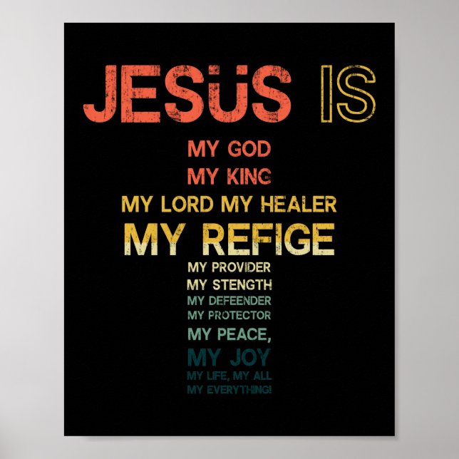 Poster Jésus Est Mon Tout Mon Tout Mon Dieu Seigneur Sauv (Devant)