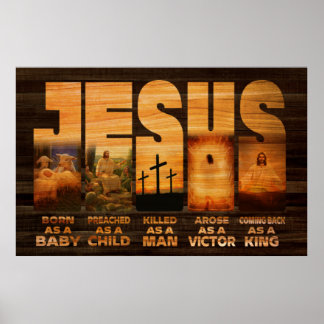 Poster Jésus Est Né Comme Un Bébé Prêché Comme Un Enfant