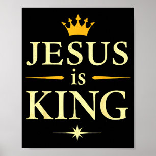 Poster Jésus Est Roi _ Conception De Foi Chrétienne