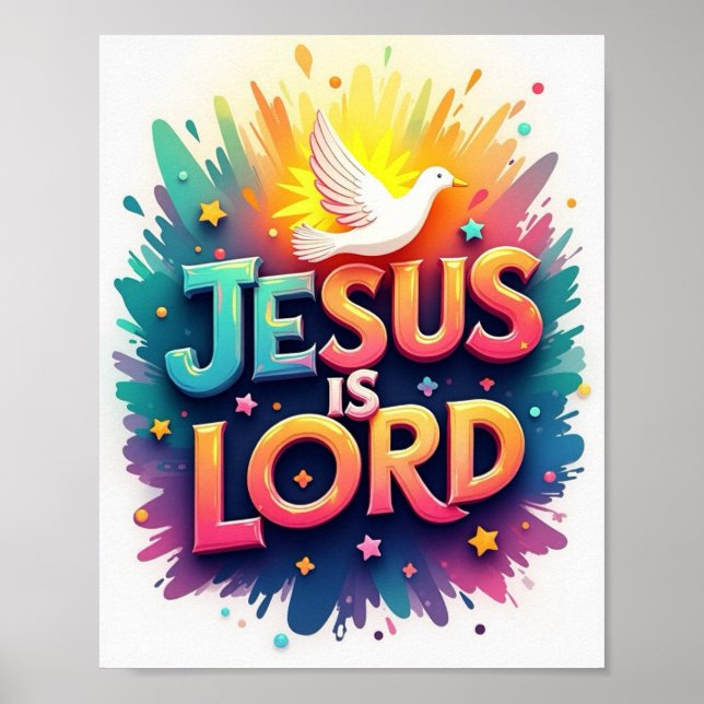 Poster Jésus est Seigneur (Devant)