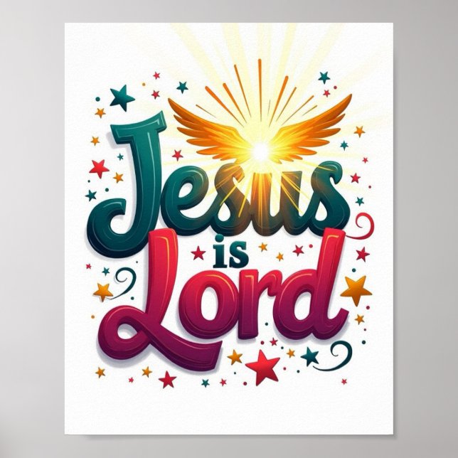 Poster Jésus est Seigneur (Devant)