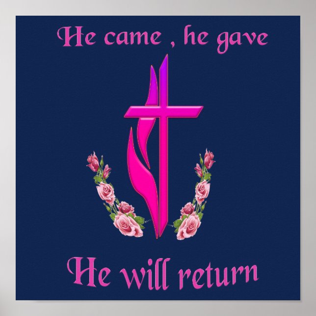 Poster Jésus est venu et il reviendra (Devant)