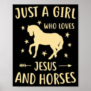 Poster Jésus Et Chevaux Cadeaux Cheval Pour Filles Femmes