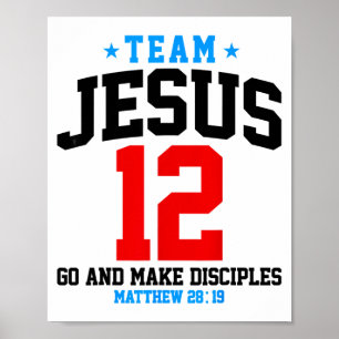 Poster Jésus Et Équipe De Baseball Jésus Chrétien Matthie