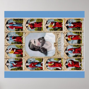 Poster Jésus et l'affiche d'apôtres