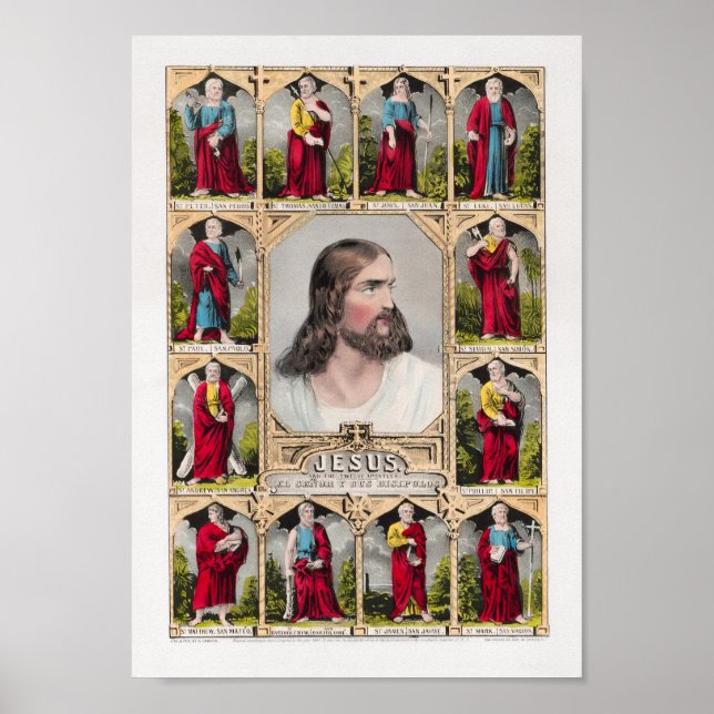 Poster Jésus et les douze apôtres (Devant)