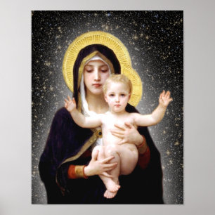 POSTER JÉSUS ET MARY IMAGE DÉVOTIONNELLE.
