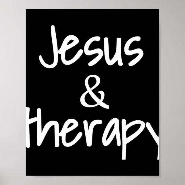 Poster Jésus Et Thérapie Humour Chrétien Pour Christian C (Devant)