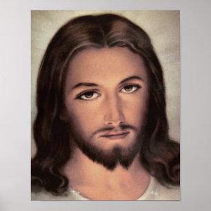 Poster Jésus font face
