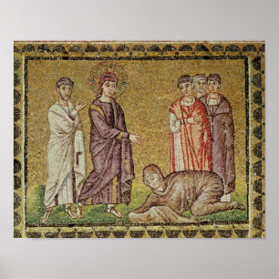 Poster Jésus guérit la femme qui bénit