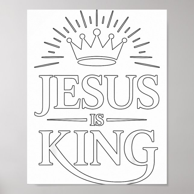 Poster Jesus Is King Christian  (Devant)