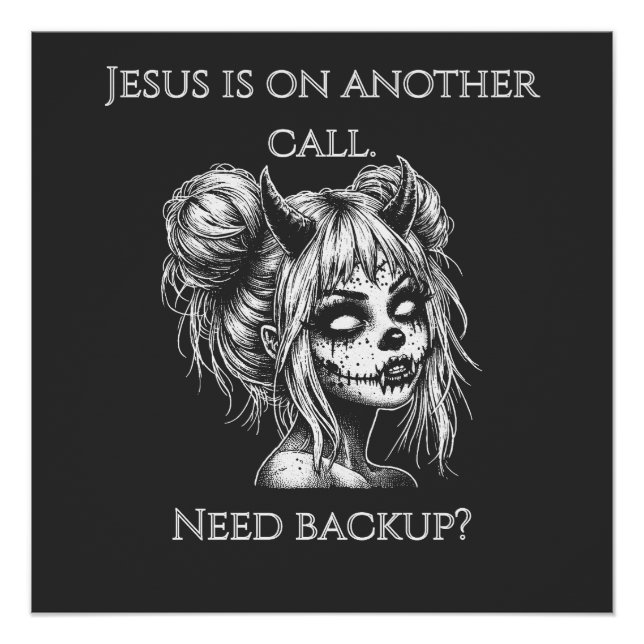 Poster Jesus Is on Another Phone – Succubus Backup (Devant)