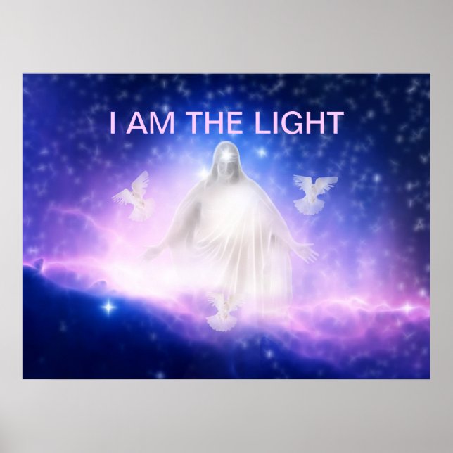 Poster Jésus Je suis la lumière du monde (Devant)