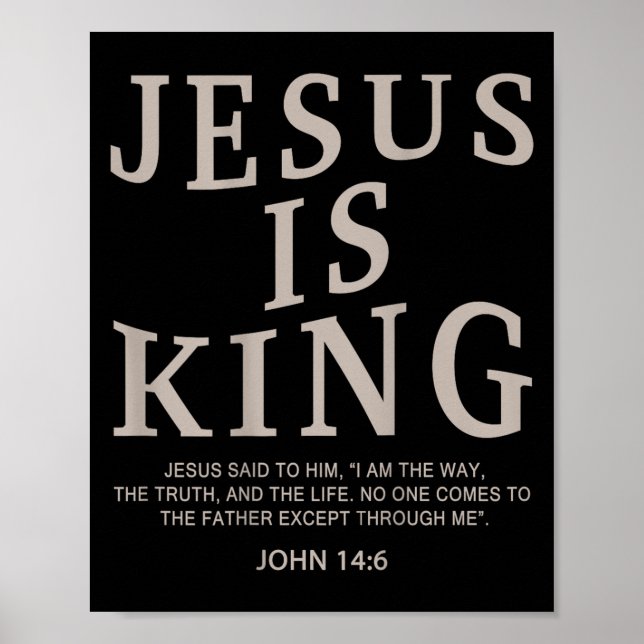 Poster Jesus King Christian Men Youth God Good Son Brothe (Devant)