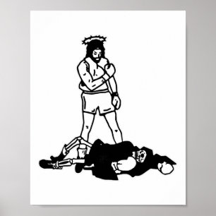 Poster Jésus Knockout Grim Reaper X Jésus conquiert la mo