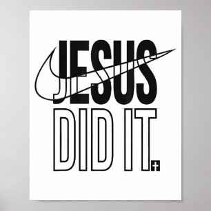 Poster Jésus l'a fait Croix religieuse chrétienne