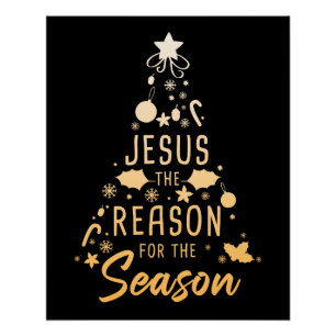 Poster Jésus La Raison De La Saison - Foi De Noël